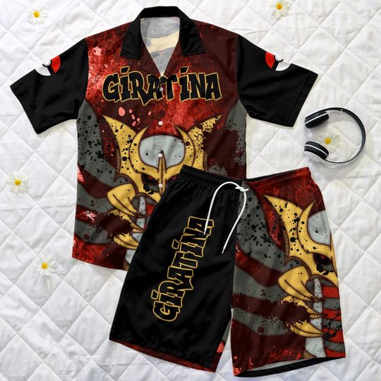 Discover Giratina Hawaiian Shirt, Funny Tropical Set, Legendary Anime Summer Outfit