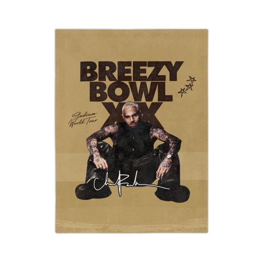 Discover Breezy Bowl Throw Blanket, Gift for Chris Brown Fans, Cozy Home Decor, Velveteen Microfiber Blanket, CB Concert Merch Souvenir, Gift for Her