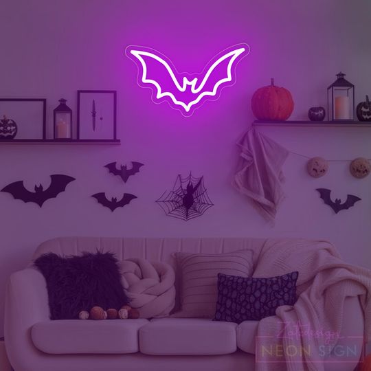 Discover Mini Bat Neon Sign, Halloween Neon Sign, Gothic Wall Decor, Halloween Bat Lamp, Halloween Party Decor, Gifts For Kids, Goth Home Decor
