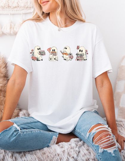 Discover cute ghost t-shirt, super soft fall tee, halloween sweatshirt, spooky season shirt, teacher swift shirt, tloasg, showgirl, football season