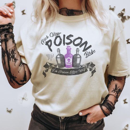 Discover Taylorr Swifts Halloween Shirt,Pick Your Poison Shirt,I'm Gonna Get You Back, version Halloween Tee,Cute Halloween,Trendy Halloween,Comfort Colors