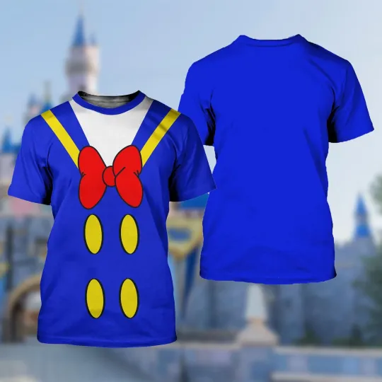 Donald Duck Cosplay Costume Halloween Christmas Gift Tshirt 3D Printed