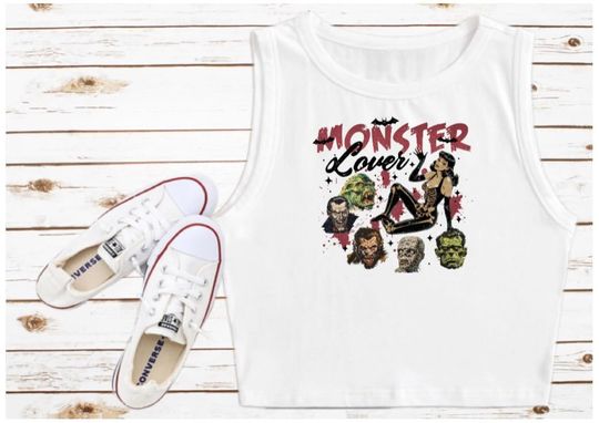 Epic Universe Crop Monsters Lover Crop Tank Universal Studios HHN Cropped Hollywood Monsters Croptop Tank Top