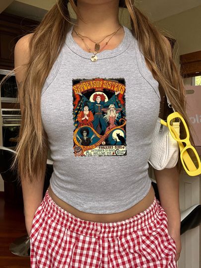 Sanderson Sisters Racerback Tank Top: Witchy Halloween Apparel