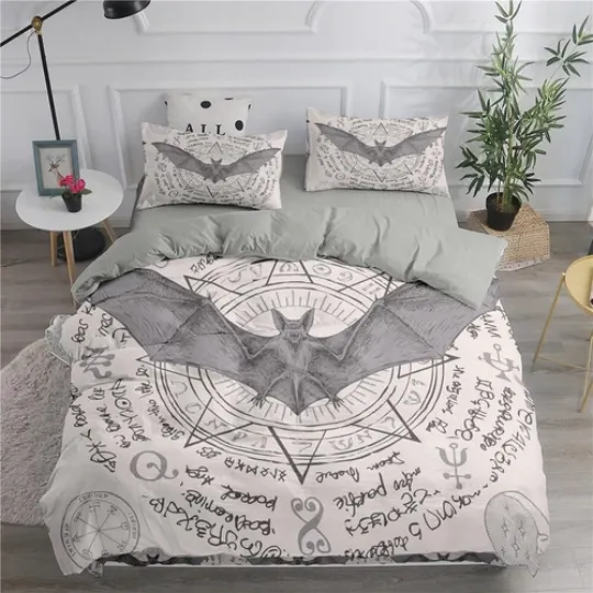 Discover Halloween Bats Bedding Set Duvet Cover Quilt Cover for Single