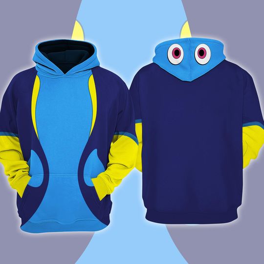 Finding Nemo Dory 3D Full Over Print Sweatshirt, Finding Nemo Cosplay Hoodie, Magic Kingdom Shirt, Halloween Cosplay Sweatshirt