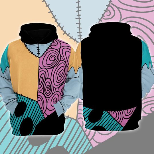Sally The Nightmare Before Christmas Cosplay Sweatshirt, Sally Full Over Print 3D Hoodie, Halloween Sally Shirt, Jack And Sally