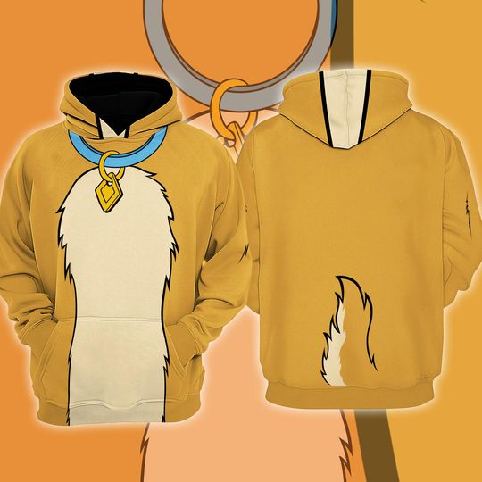 Lady and the Tramp All Over Print Hoodie, Lady Cosplay Hoodie, Lady and the Tramp Costume, Halloween Cosplay Outfits, Halloween Party