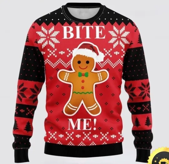 Bite Me Ugly Christmas Sweater