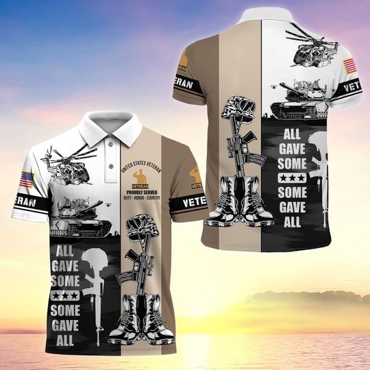 Proudly Served Veteran Polo Shirt, US Veteran Shirt, Military Polo Shirts,