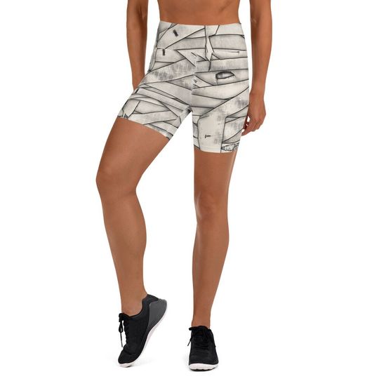 Mummy Halloween Yoga Shorts Women’s Athletic Shorts