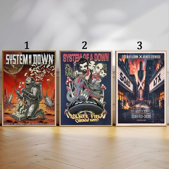 SYSTEM OF DOWN Chicago IL Poster August 31 & September 1, 2025