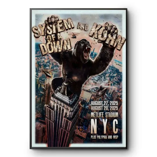 SYSTEM OF DOWN and Korn Poster at Metlife Stadium August 28, 2025