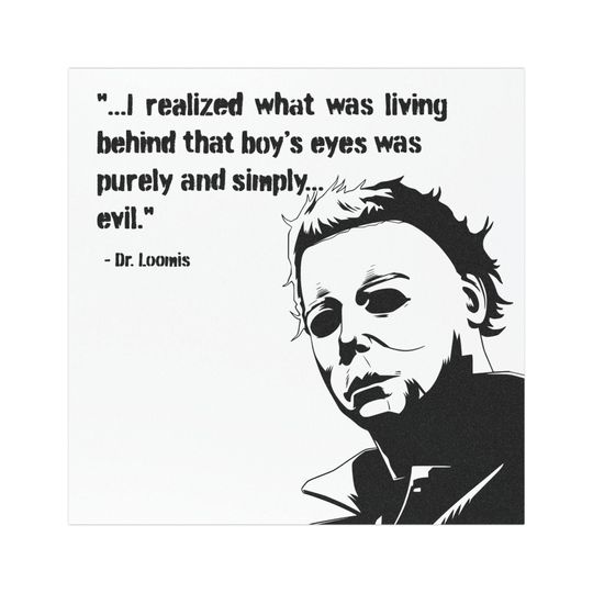 Car Magnet Michael Myers Purely Evil - Movie Quote, Halloween Magnets