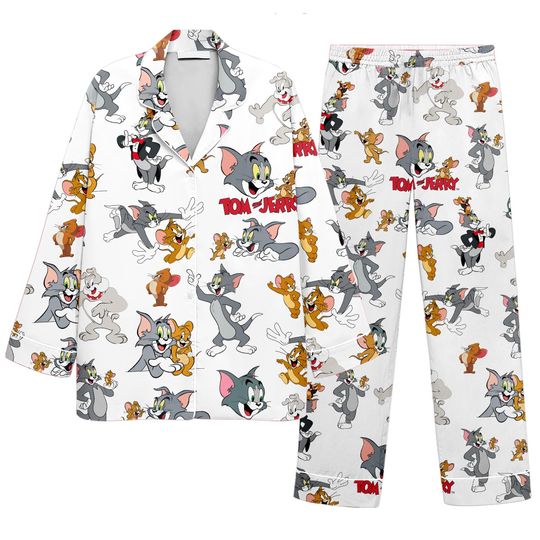 Discover Tom and Jerry Women's Pajama Set, Lounge and Sleepwear, Gift Idea