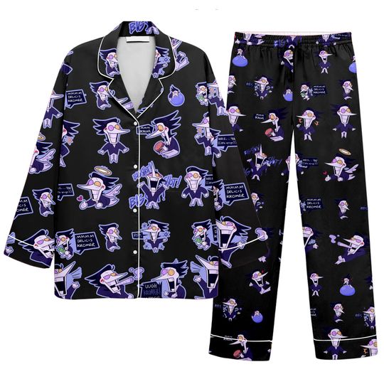 Spamton Pajama Set  Deltarune-Inspired Sleepwear | Funny Chibi Print Lounge Set for Fans