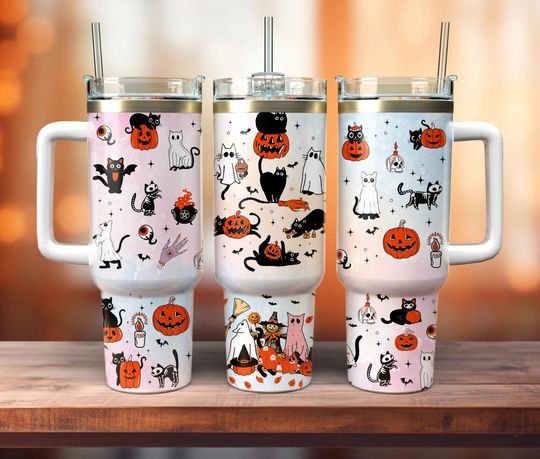 Discover Halloween Vibes 40oz Tumbler Wrap, Halloween Witches 2 pieces 40oz Wrap