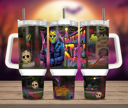 Discover Horror Killers 2025 40oz Tumbler Wrap, Horror Movies 2025 40oz Tumbler