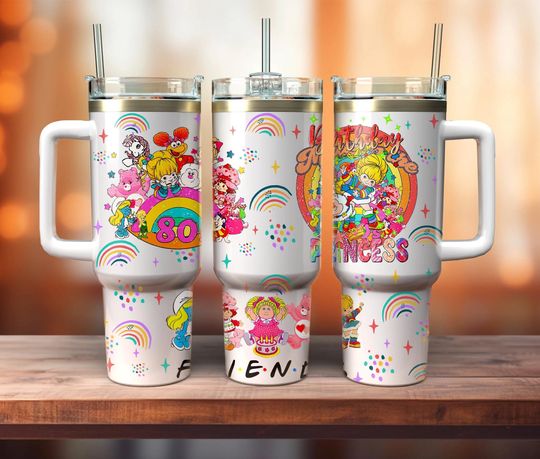 Cartoon Characters 40oz Tumbler Wrap, Cartoon Halloween 2 pieces 40oz Wrap
