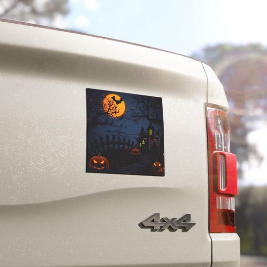 Discover Halloween Car Magnets - Spooky Decor for Your Vehicle, Holiday Gifts, Pumpkin & Bat Designs