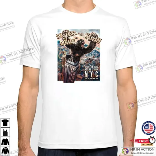 SYSTEM OF DOWN and Korn King Kong in NYC T-Shirt