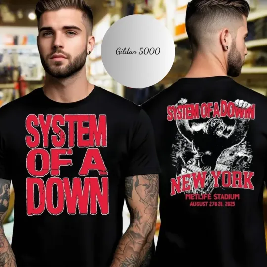 SYSTEM OF DOWN x Korn August 27-28 2025 MetLife Stadium T-Shirt