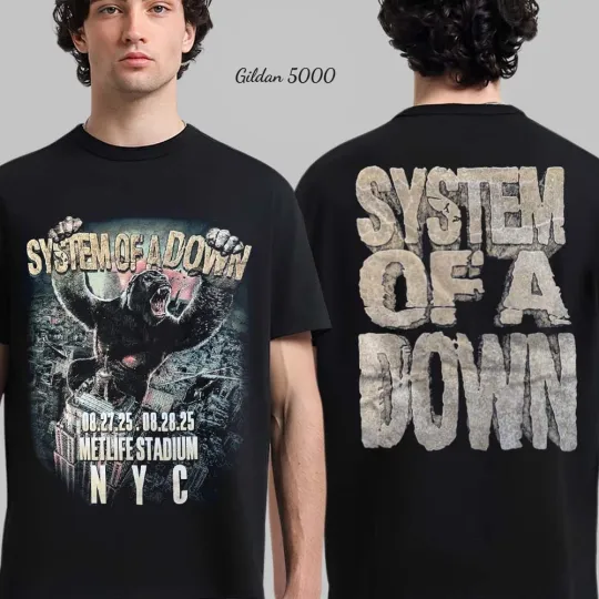 SYSTEM OF DOWN NYC 2025 Venue T-Shirt at MetLife Stadium
