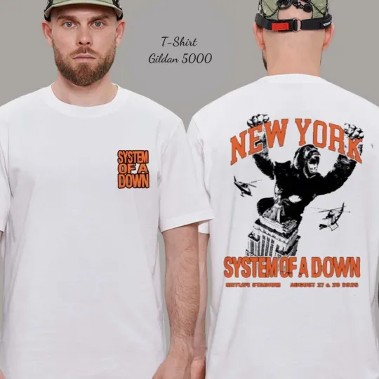SYSTEM OF DOWN and Korn at MetLife Stadium Double Sided T-Shirt