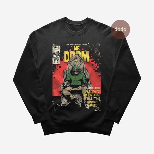 MF Dooom Sweatshirt - Rap Music Sweatshirt - MF Dooom Album Sweatshirt - Unisex Rapper Clothing