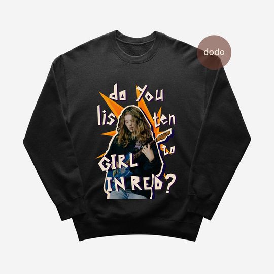 Discover Girl in Red Sweatshirt - Pop Music Sweatshirt - Confession Single - Girl in Red Merch - Unisex Pop Clothing