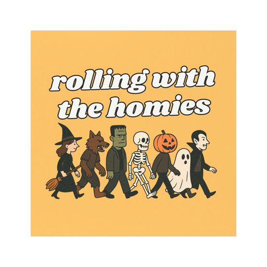 Whimsical Halloween Car Magnets, Fun Decor for Fall, Rolling with the Homies, Car Accessories, Halloween Gifts, Festive Vehicle Decor