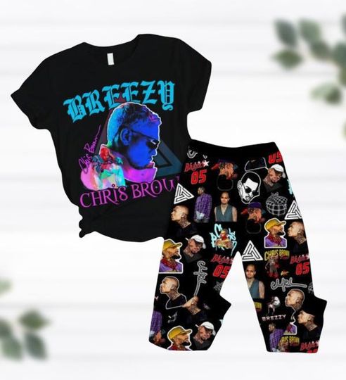 Chris Brown T-Shirt And Pants, Chris Brown 11 11 Tour Pajamas Set, Chris Brown Fan Gift, Chris Brown Concert Tee, Chris Brown Merch
