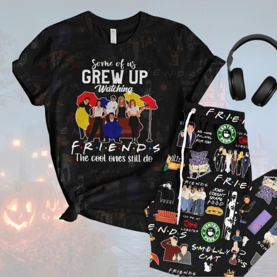 Friends Pajamas Set, Friends Pajamas Pants, Friends TV Series T-Shirt, Chandler Bing Friends Pajamas, Pajamas For Party, Friends Gift