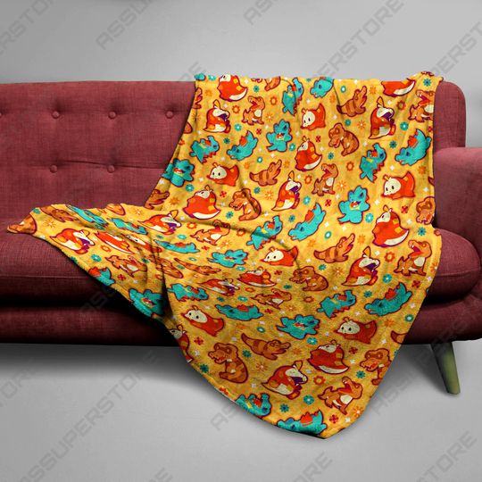 Discover Little Croc and Chompy Fleece Blanket, Home Decor Gift