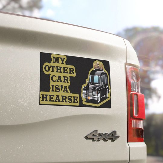 Discover Car Magnets - My Other Car Is A Hearse, Funny Vehicle Magnet, Halloween Decor, Goth Gift, Dark Humor Decor, Gothic Car Accessories
