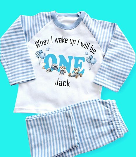 Personalized Race Car Pajamas: Baby Toddler PJs Set