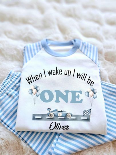 Personalized Race Car Baby Pajamas: Toddler PJs Set