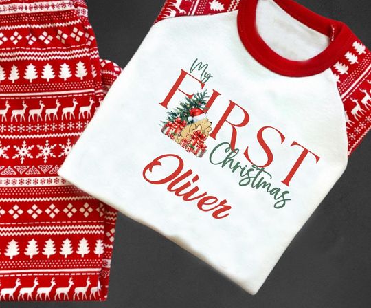 Discover Luxury Pyjamas, First Christmas as Mummy and Daddy PJs, personalised Christmas X mas Babys 1st Christmas, Mummy daddy Christmas Pajamas