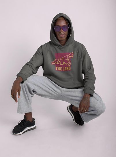 Discover Cleveland Basketball Long Sleeve Hoodie Sweater Vintage The Land Sports Fan Gift Cleveland Sports Apparel