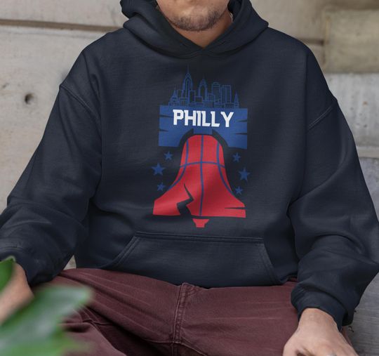 Discover Philadelphia Basketball Long Sleeve Hoodie Sweater Vintage Philly Sports Fan Gift City of Brotherly Love Sports Apparel