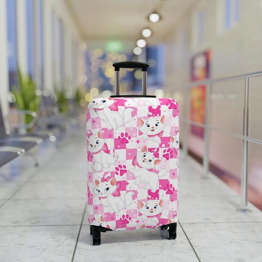 Discover Disney Luggage Cover, Aristocats Suitcase, Gift for Disney Fans, Travel Gear, Marie