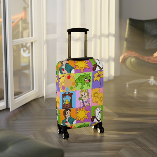 Disney Luggage Cover, Rapunzel Suitcase, Gift for Disney Fans, Travel Gear, Tangled