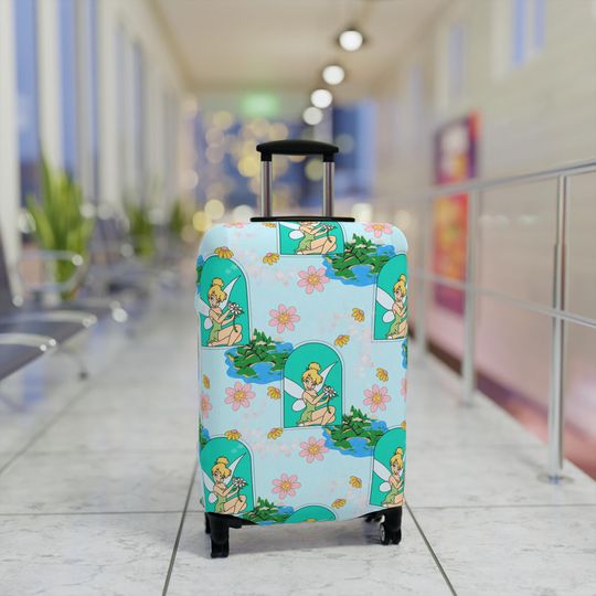 Discover Disney Luggage Cover, Tinkerbell Suitcase, Gift for Disney Fans, Travel Gear, Tinkerbell Peter Pan