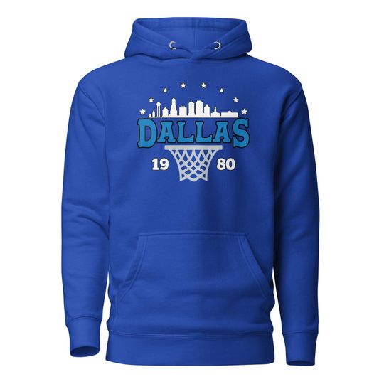 Dallas Hoodie Dallas Basketball Long Sleeve Birthday Gift Mavs Fan The Big D Sweater Gift Sports Apparel Unisex Hoodie