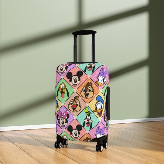 Luggage Cover, Mickey and Gang Luggage Cover, Disney Travel Gear, Mickey Mouse Gift