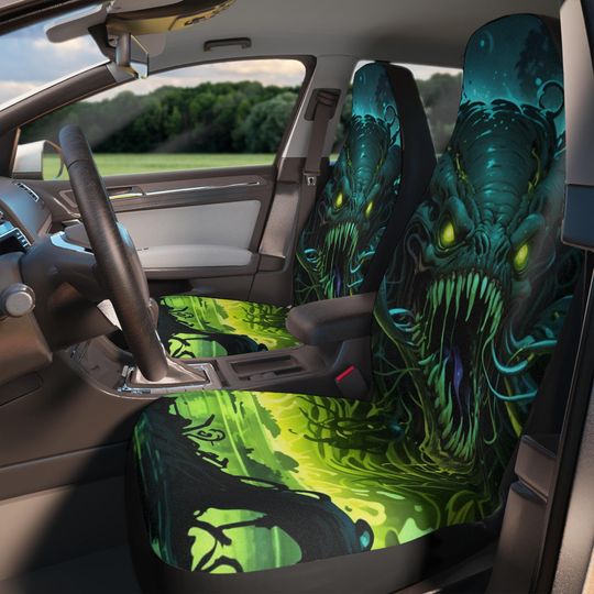 Discover Gothic Creature Car Seat Covers, Gamer Gift, Unique Monster Design, Automotive Accessories, Car Decor, Halloween Gift, Vehicle Protection