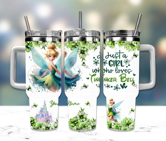 Just A Girl Who Loves Princess 40oz Wrap, Cartoon Movies 40oz Wrap