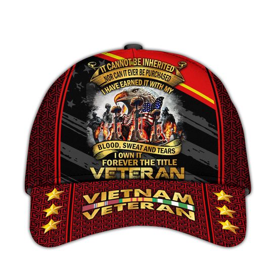 Discover Vietnam Era Veteran Cap Proud US Veteran Dad Hat Vietnam Hats For Men Veteran Mens Patriotic Baseball Cap Veteran Hats Gift For Vietnam Vets