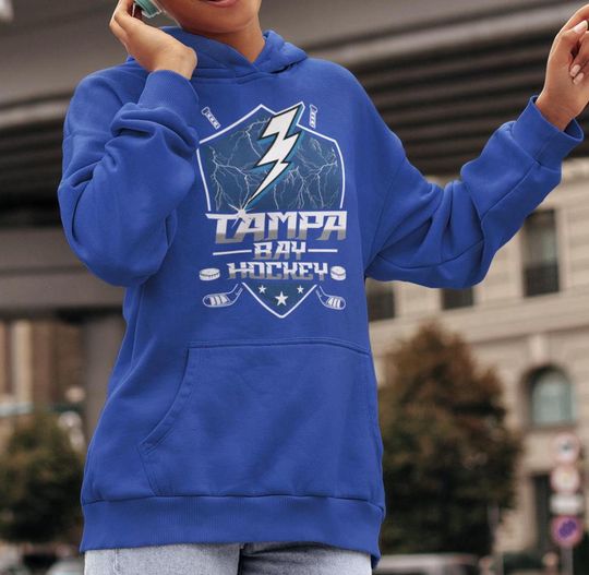 Tampa Bay Hockey Hoodie | Lightning Long Sleeve | Birthday Gift | NHL Fan Gift | Cigar City Sweater Fan Gift | Sports Apparel Unisex Hoodie