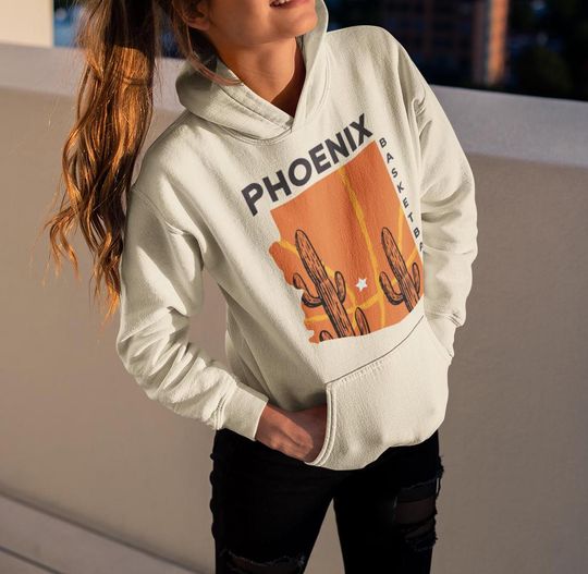 Discover Phoenix Basketball Long Sleeve Hoodie Sweater Vintage Phoenix Sports Fan Gift The Valley Sports Apparel